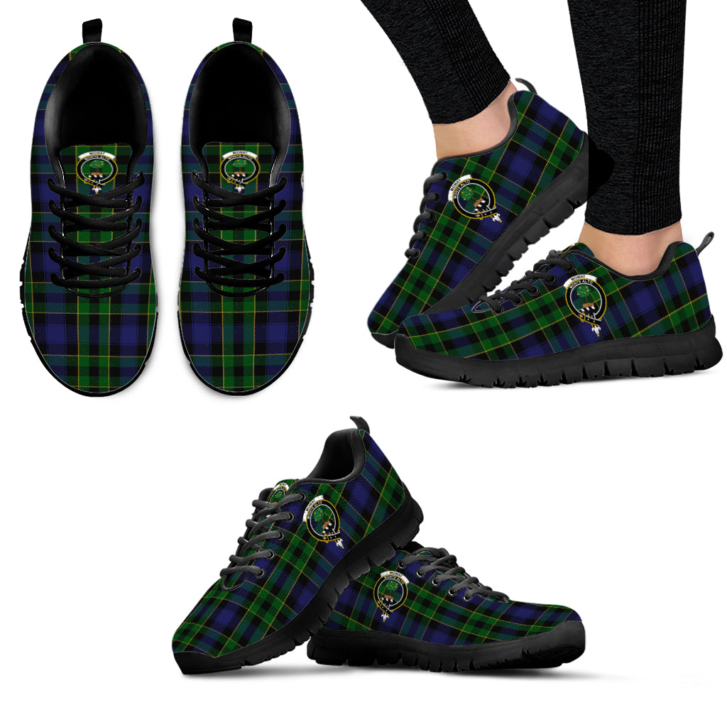 Mowat Tartan Sneakers with Family Crest - Tartan Vibes Clothing