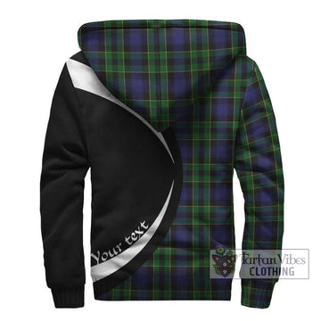 Mowat Tartan Sherpa Hoodie with Family Crest Circle Style