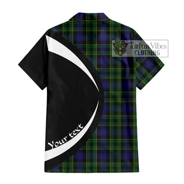 Mowat Tartan Short Sleeve Button Up with Family Crest Circle Style