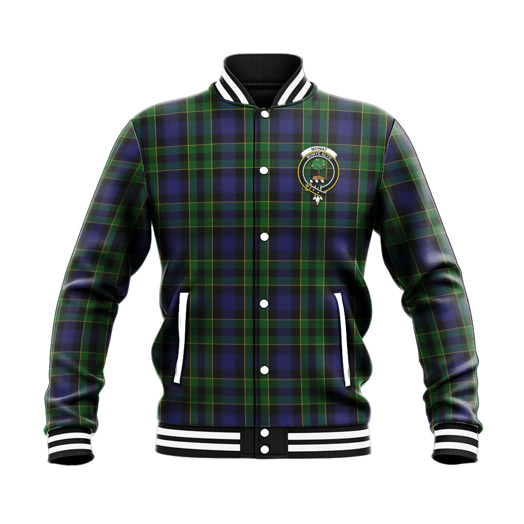 Mowat Tartan Baseball Jacket with Family Crest - Tartan Vibes Clothing