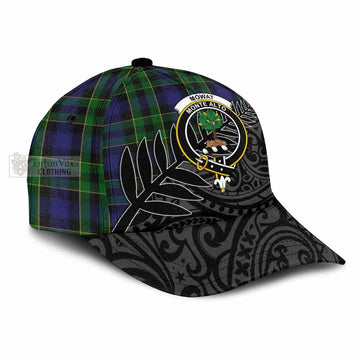 Mowat Tartan Classic Cap with New Zealand Silver Fern Half Style