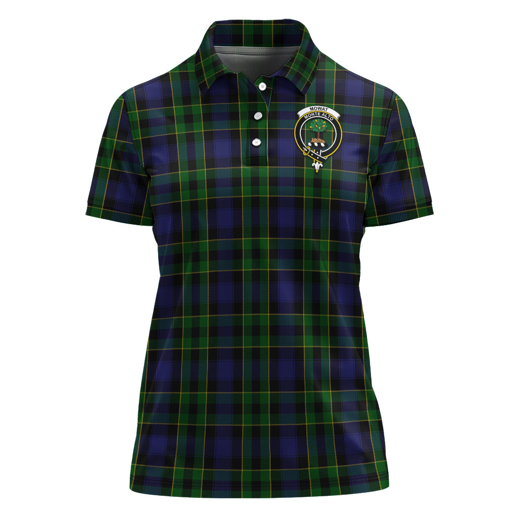 Mowat Tartan Polo Shirt with Family Crest For Women - Tartan Vibes Clothing