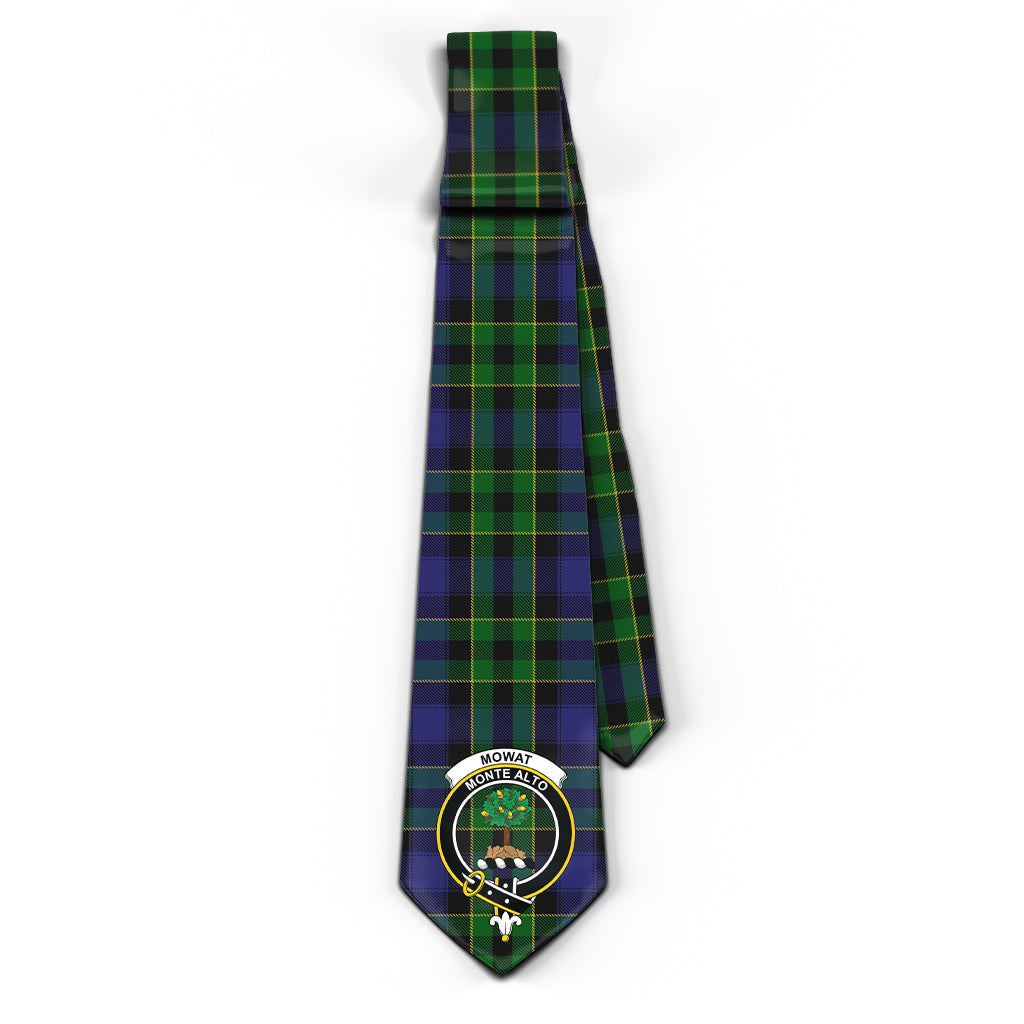 Mowat Tartan Classic Necktie with Family Crest - Tartan Vibes Clothing