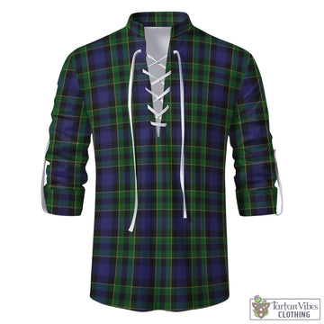 Mowat Tartan Men's Scottish Traditional Jacobite Ghillie Kilt Shirt - Tartan Vibes Clothing
