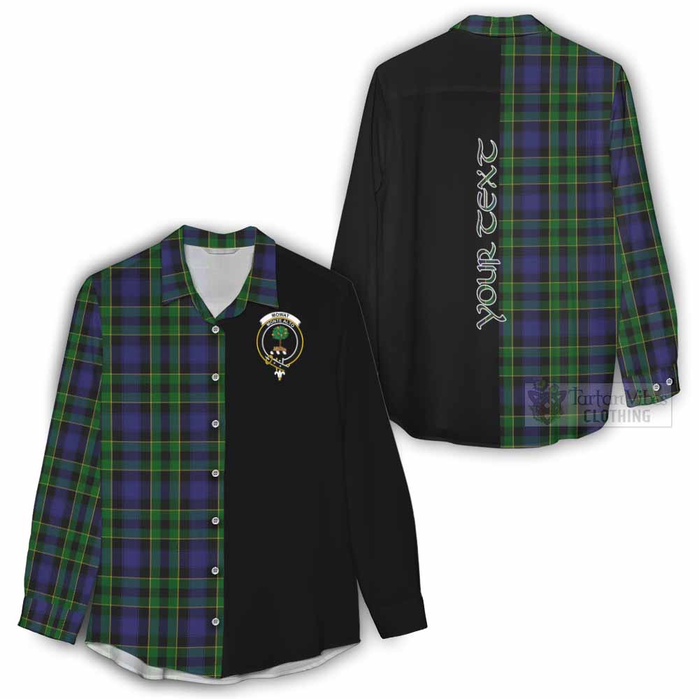 Tartan Vibes Clothing Mowat Tartan Women's Casual Shirt with Family Crest and Half Of Me Style