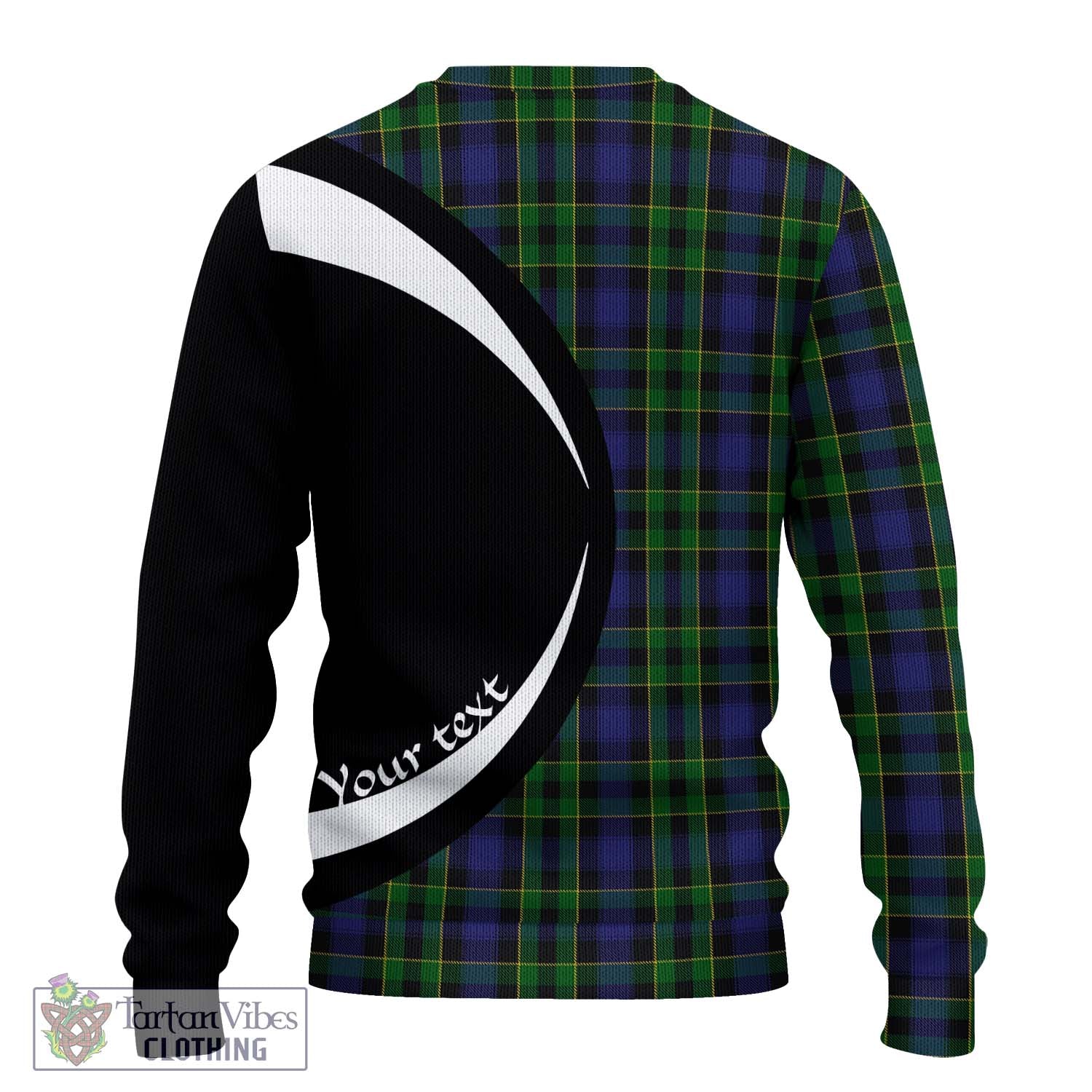 Mowat Tartan Knitted Sweater with Family Crest Circle Style - Tartan Vibes Clothing