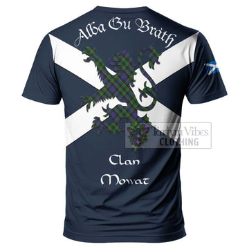 Mowat Tartan Lion Rampant T-Shirt Proudly Display Your Heritage with Alba Gu Brath and Clan Name