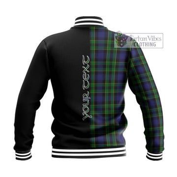 Mowat Tartan Baseball Jacket with Family Crest and Half Of Me Style