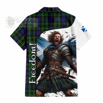 Mowat Crest Tartan Short Sleeve Button Shirt Inspired by the Freedom of Scottish Warrior