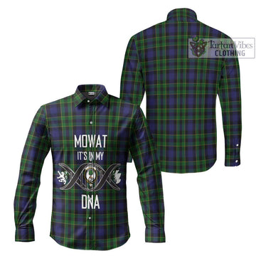 Mowat Tartan Long Sleeve Button Shirt with Family Crest DNA In Me Style