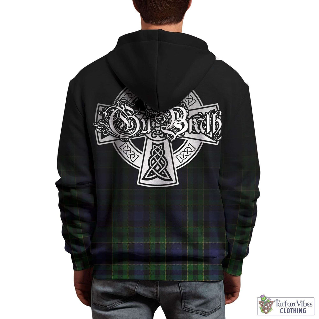 Tartan Vibes Clothing Mowat Tartan Hoodie Featuring Alba Gu Brath Family Crest Celtic Inspired