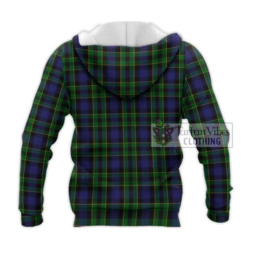 Mowat Tartan Knitted Hoodie with Family Crest DNA In Me Style