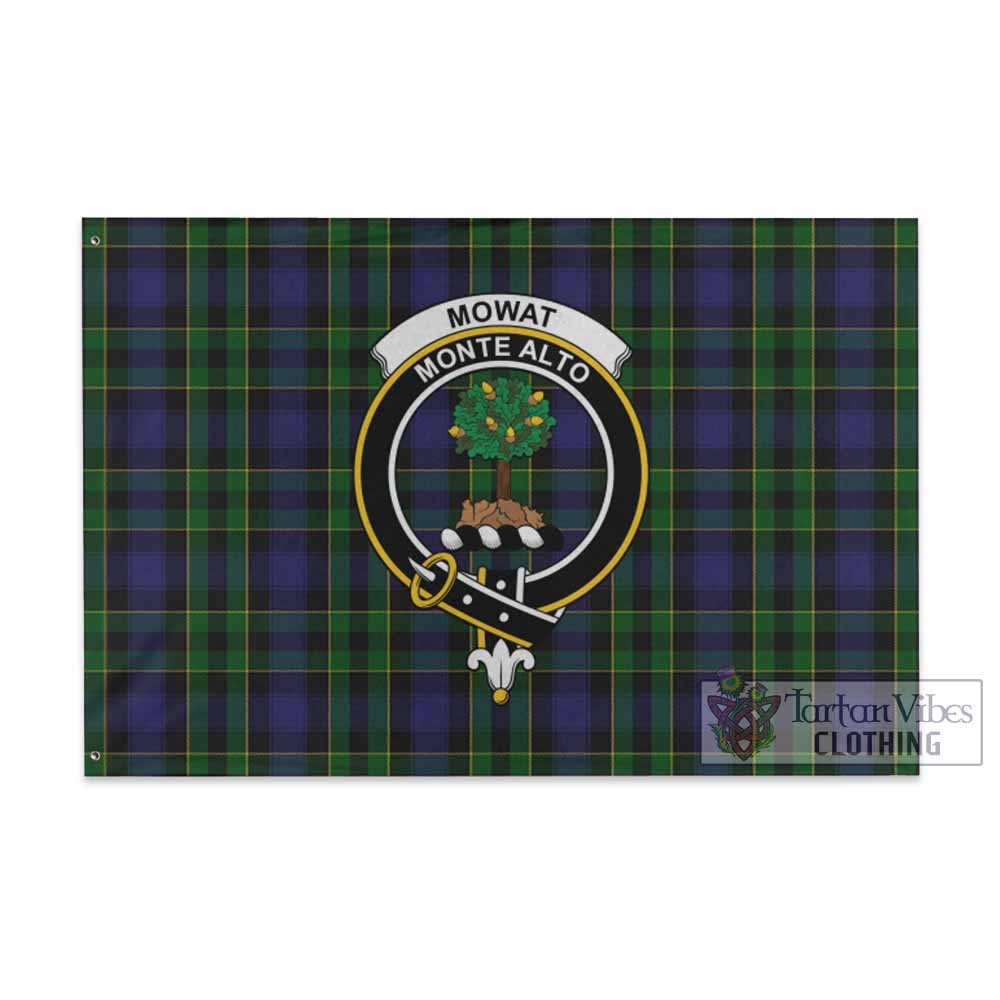 Mowat Tartan House Flag with Family Crest - Tartan Vibes Clothing