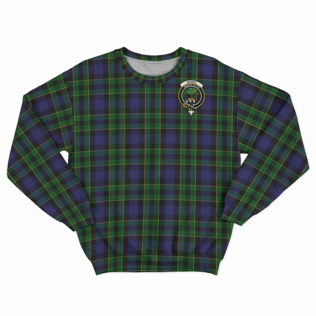 Mowat Tartan Sweatshirt with Family Crest - Tartan Vibes Clothing