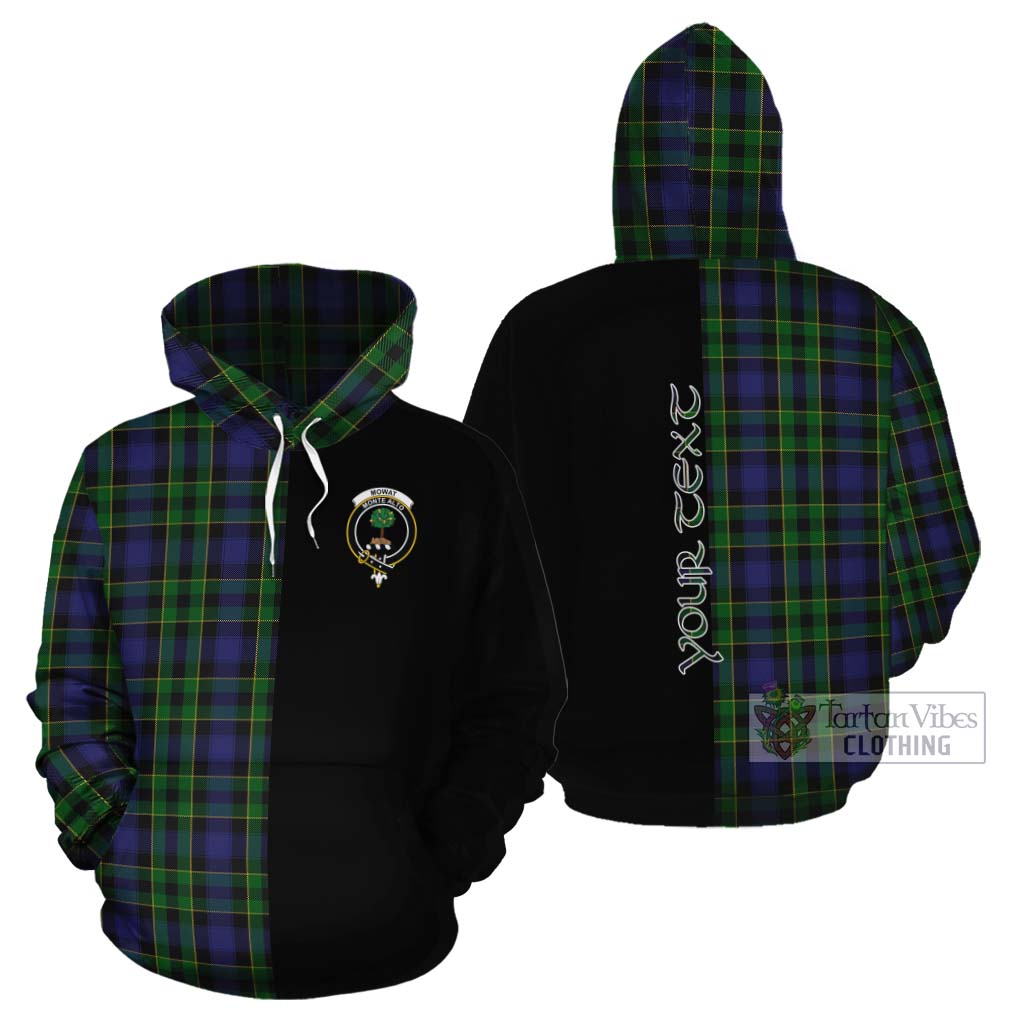 Tartan Vibes Clothing Mowat Tartan Cotton Hoodie with Family Crest and Half Of Me Style