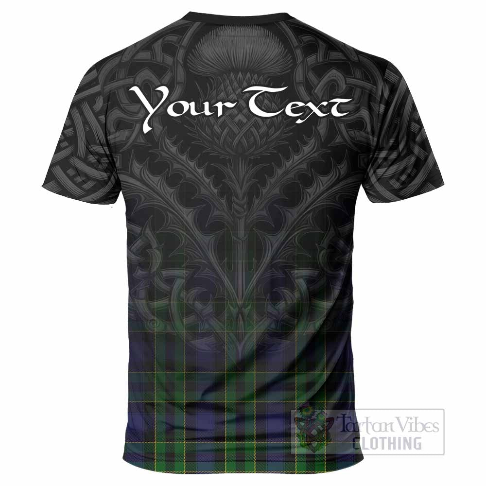 Tartan Vibes Clothing Mowat Tartan T-Shirt with Family Crest Celtic Thistle Vibes