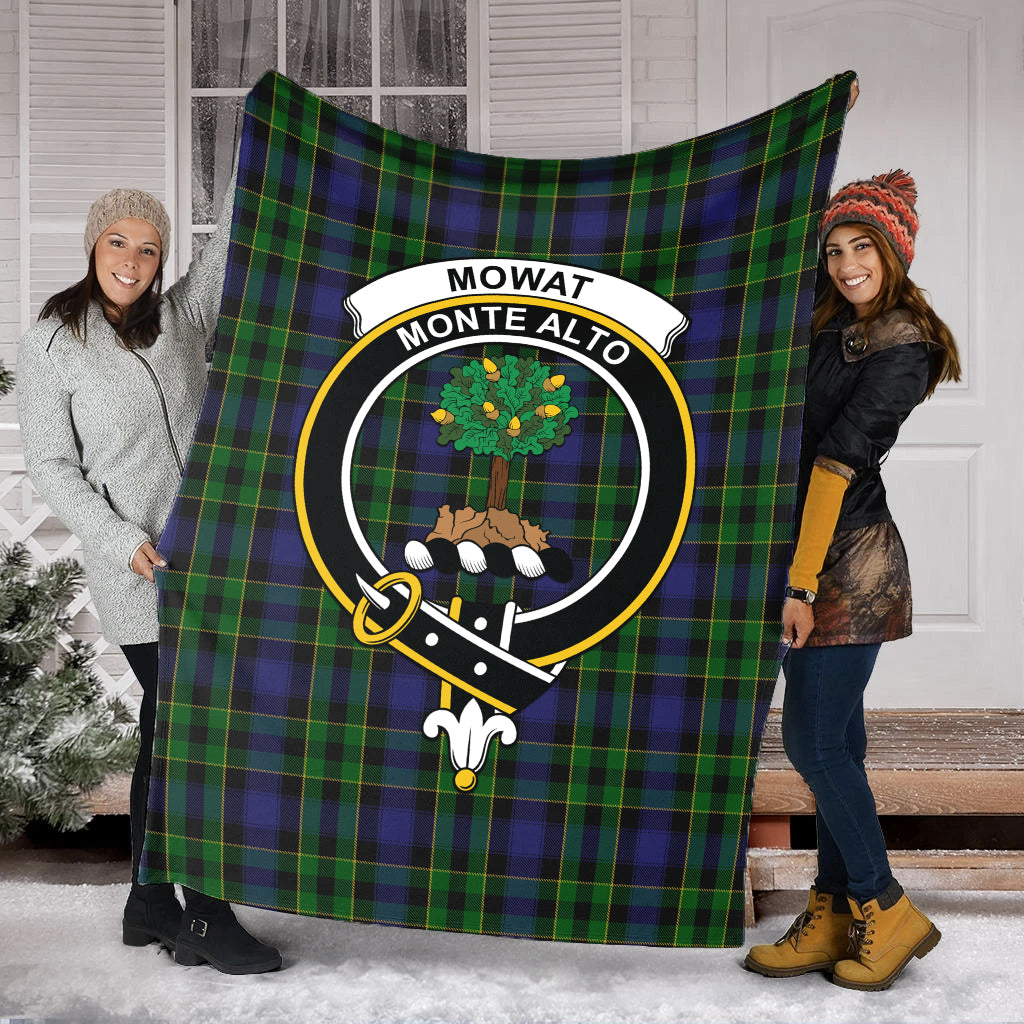 mowat-tartab-blanket-with-family-crest