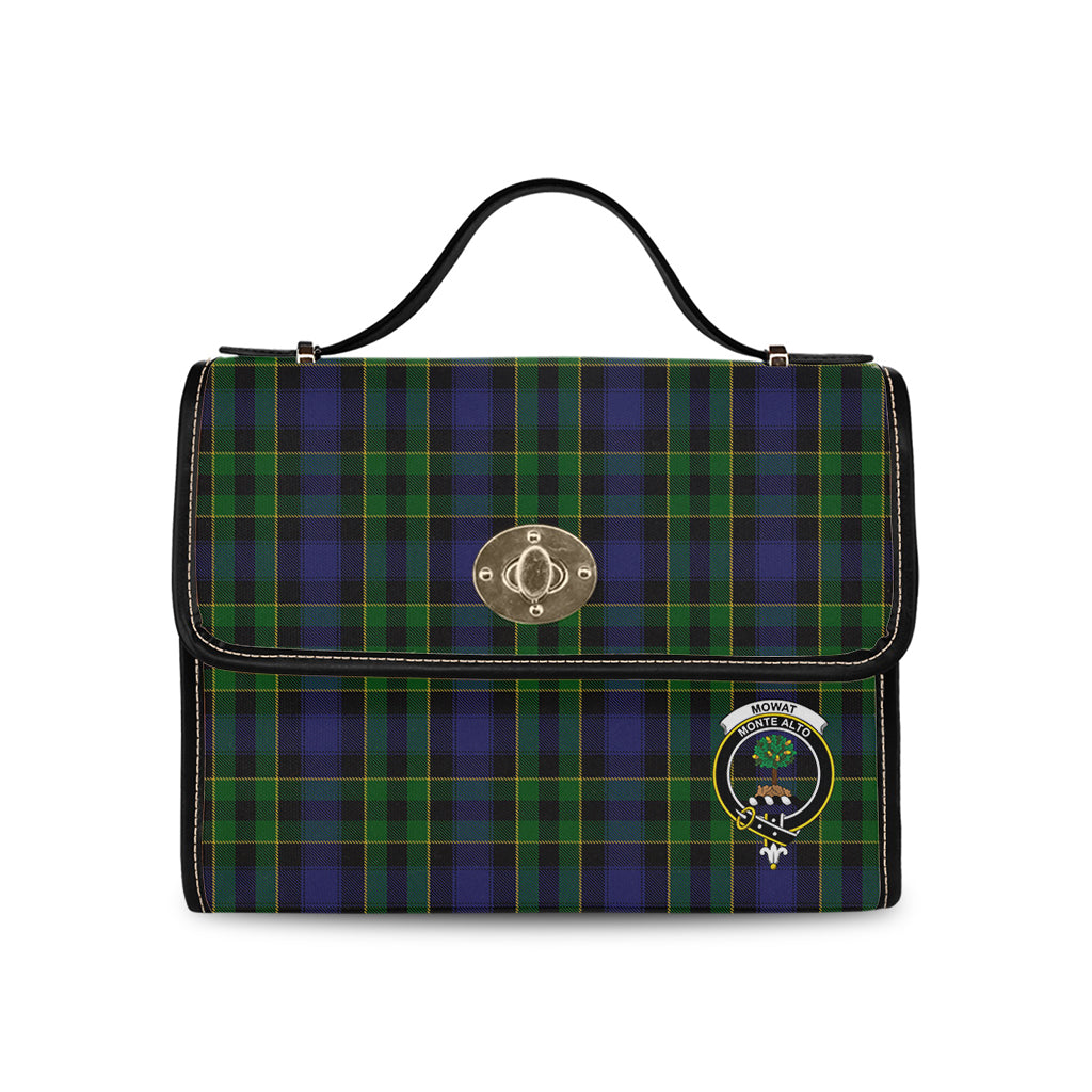 mowat-tartan-leather-strap-waterproof-canvas-bag-with-family-crest