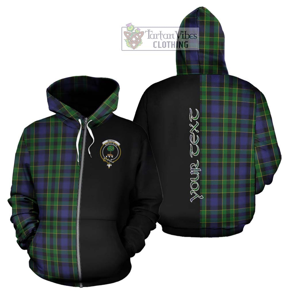 Mowat Tartan Hoodie with Family Crest and Half Of Me Style - Tartanvibesclothing Shop