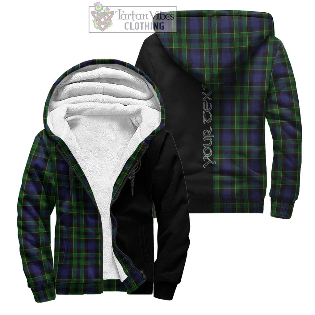 Mowat Tartan Sherpa Hoodie with Family Crest and Half Of Me Style Unisex - Tartanvibesclothing Shop