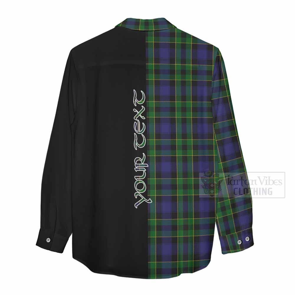 Tartan Vibes Clothing Mowat Tartan Women's Casual Shirt with Family Crest and Half Of Me Style