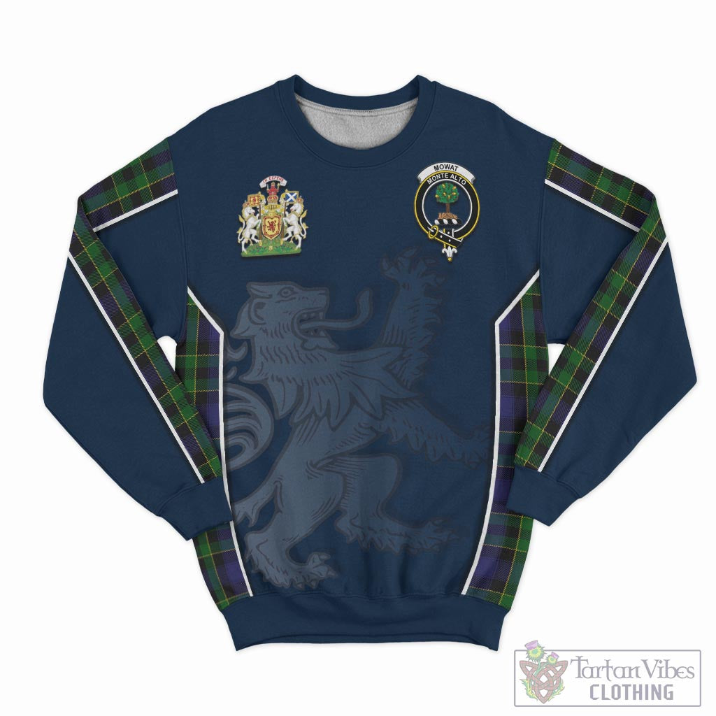 Tartan Vibes Clothing Mowat Tartan Sweater with Family Crest and Lion Rampant Vibes Sport Style