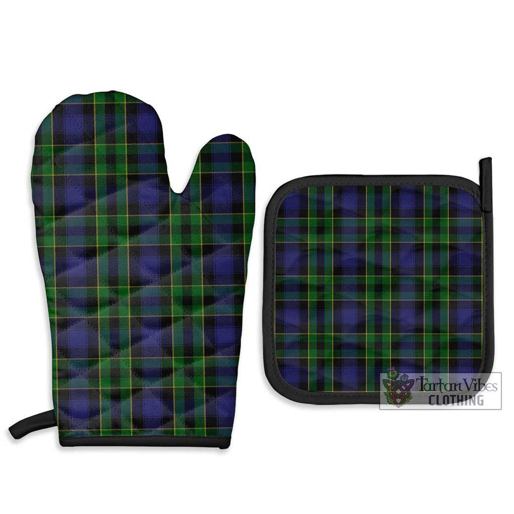 Mowat Tartan Combo Oven Mitt & Pot-Holder Combo 1 Oven Mitt & 2 Pot-Holder Black - Tartan Vibes Clothing