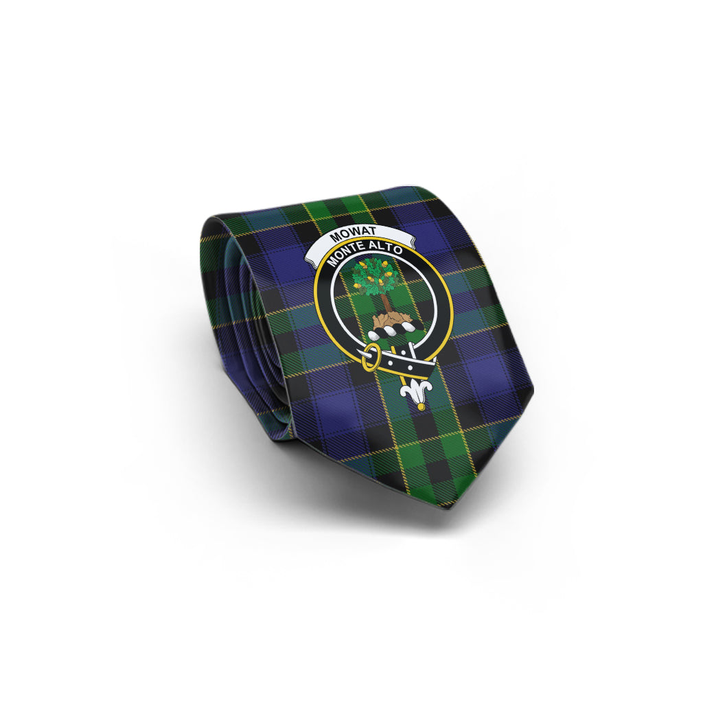 Mowat Tartan Classic Necktie with Family Crest - Tartan Vibes Clothing