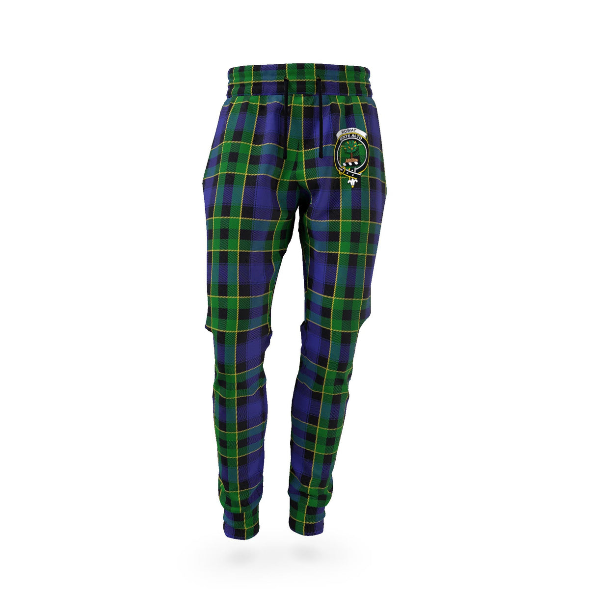 Mowat Tartan Joggers Pants with Family Crest - Tartan Vibes Clothing