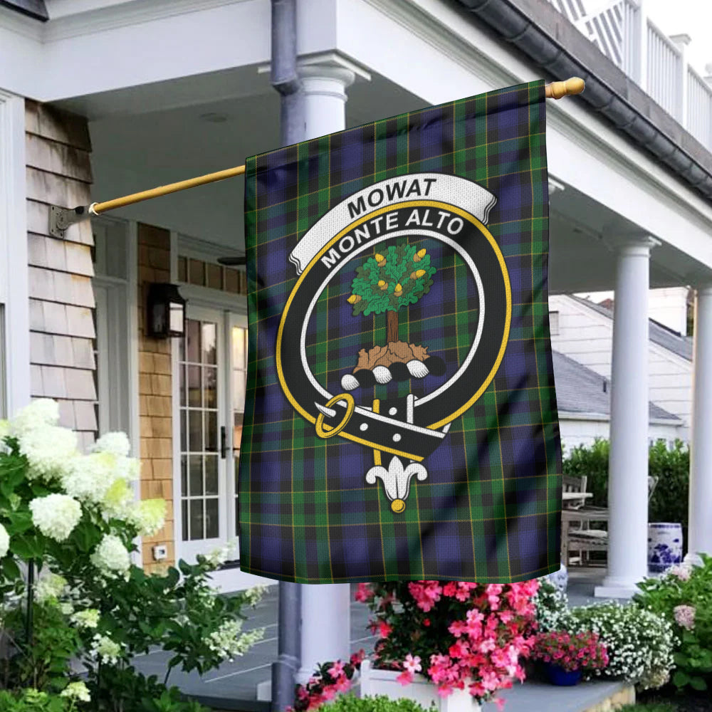 Mowat Tartan Flag with Family Crest - Tartan Vibes Clothing