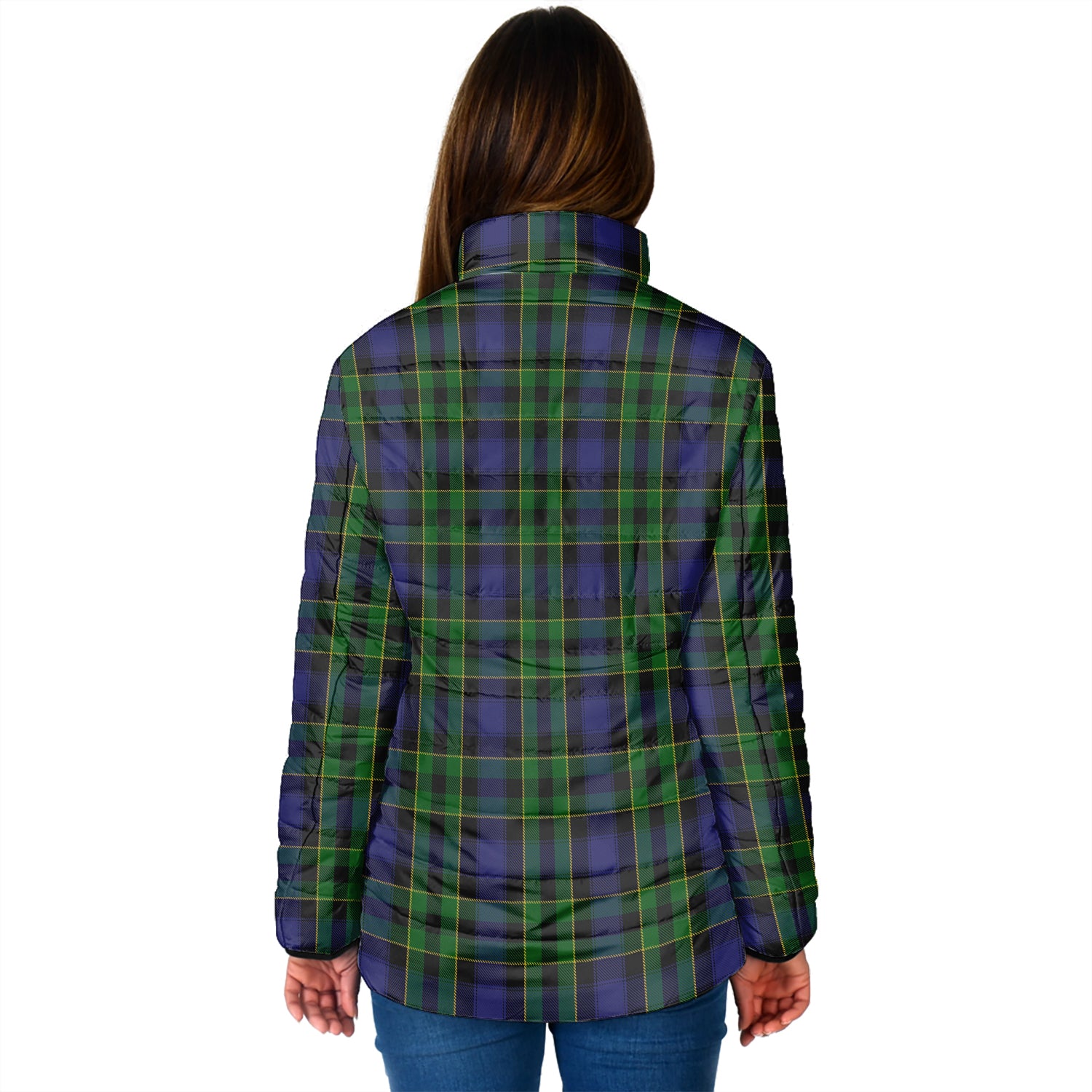 Mowat Tartan Padded Jacket with Family Crest - Tartan Vibes Clothing