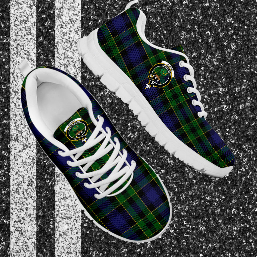 Mowat Tartan Sneakers with Family Crest - Tartan Vibes Clothing