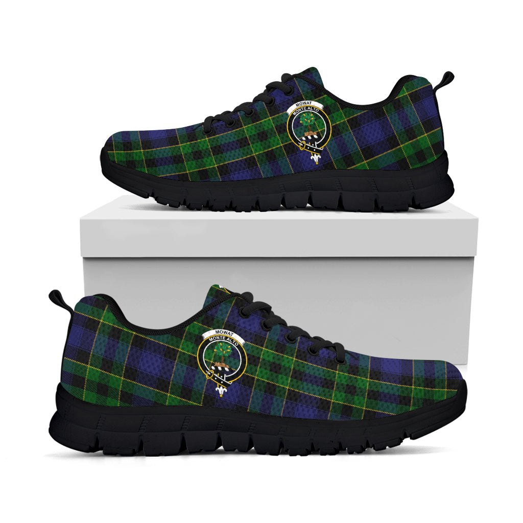 Mowat Tartan Sneakers with Family Crest - Tartan Vibes Clothing