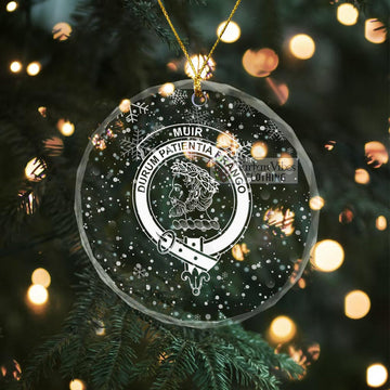 Muir Clan Crest Christmas Glass Ornament