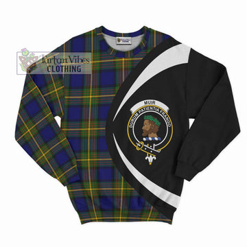 Muir Tartan Sweatshirt with Family Crest Circle Style