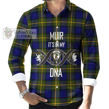 Muir Tartan Long Sleeve Button Shirt with Family Crest DNA In Me Style