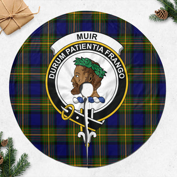 Muir Tartan Christmas Tree Skirt with Family Crest