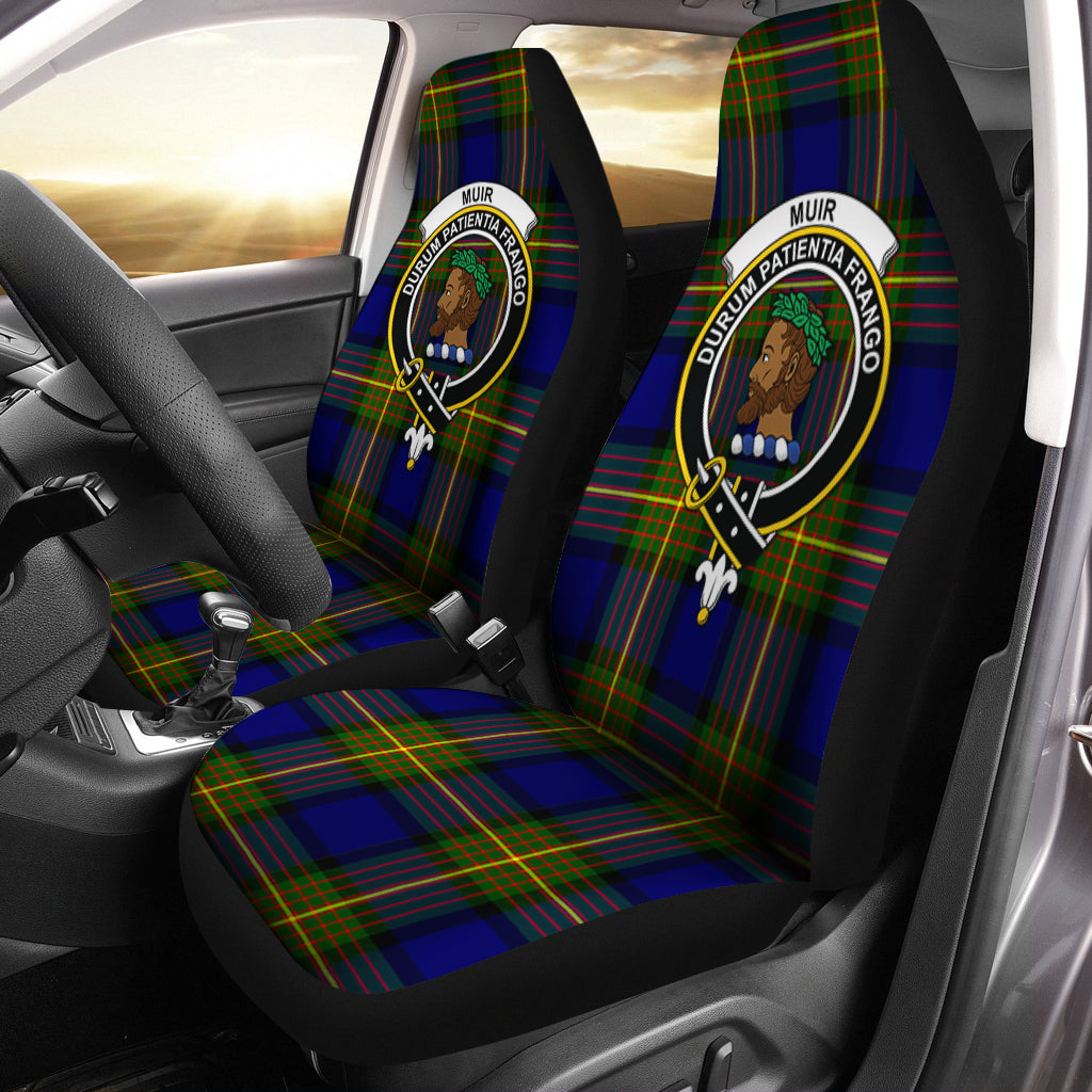 Muir Tartan Car Seat Cover with Family Crest One Size - Tartanvibesclothing