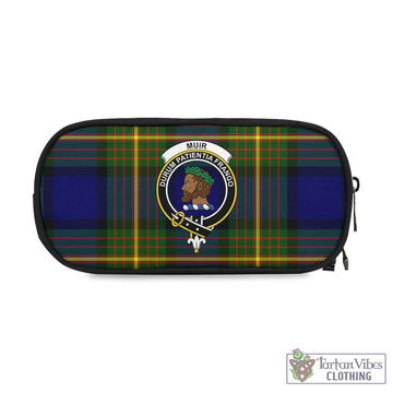 Muir Tartan Pen and Pencil Case with Family Crest