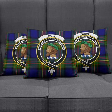 Muir Tartan Pillow Cover with Family Crest