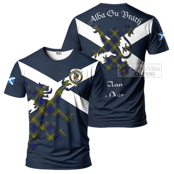 Muir Tartan Lion Rampant T-Shirt Proudly Display Your Heritage with Alba Gu Brath and Clan Name