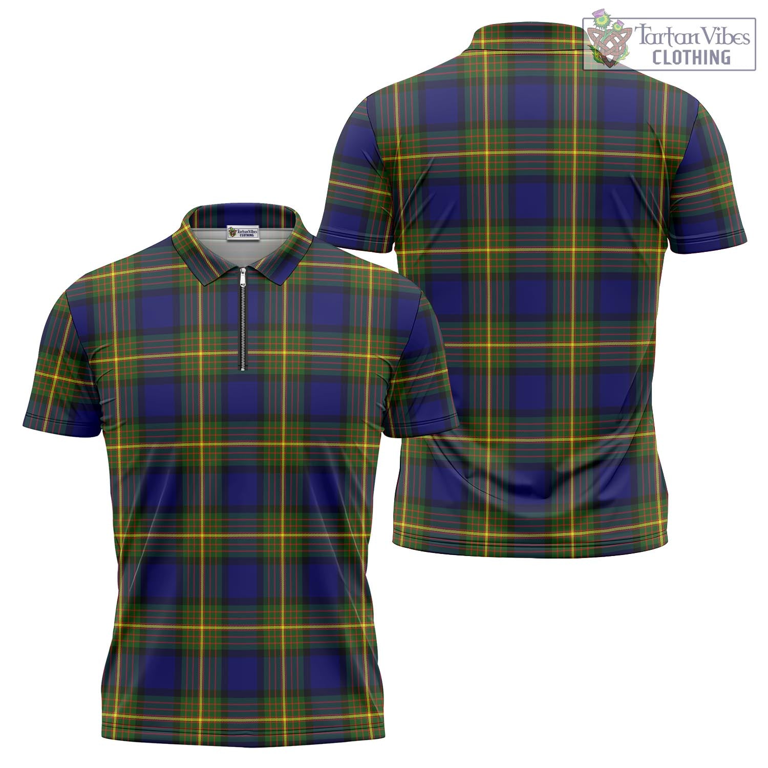 Tartan Vibes Clothing Muir Tartan Zipper Polo Shirt