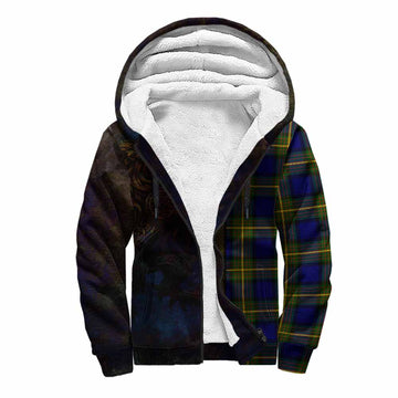 Muir Tartan Family Crest Sherpa Hoodie Alba Gu Brath Be Brave Lion Ancient Style Unisex S - Tartan Vibes Clothing