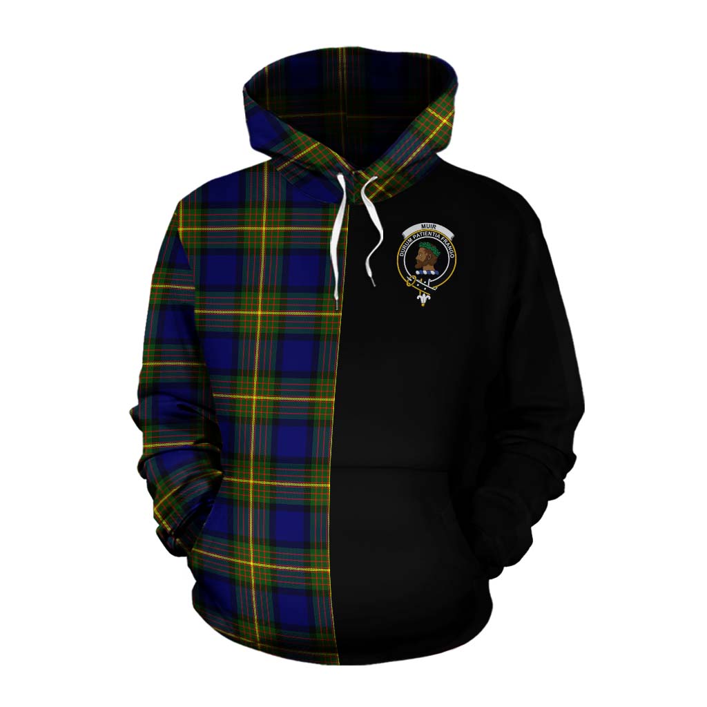 Tartan Vibes Clothing Muir Tartan Cotton Hoodie with Family Crest and Half Of Me Style