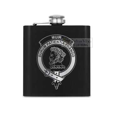Muir Crest Hip Flask Set 7oz Black Stainless Steel with A Gift Box One Size 7oz - 2D-tartanvibesclothing
