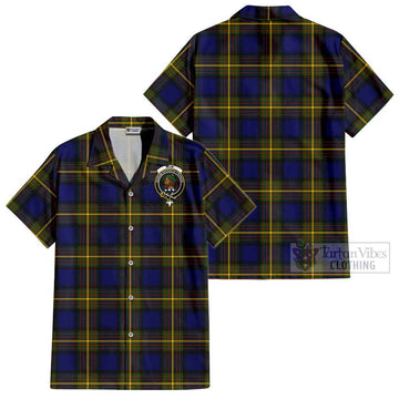 Muir Tartan Cotton Hawaiian Shirt with Family Crest