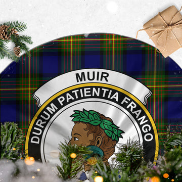 Muir Tartan Christmas Tree Skirt with Family Crest