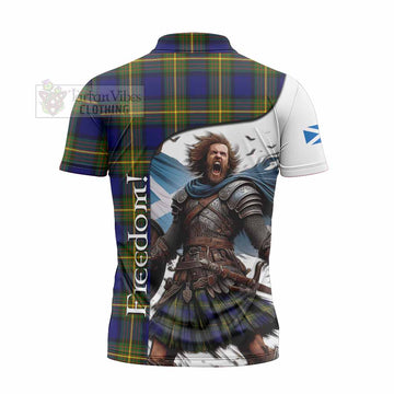 Muir Crest Tartan Zipper Polo Shirt Inspired by the Freedom of Scottish Warrior