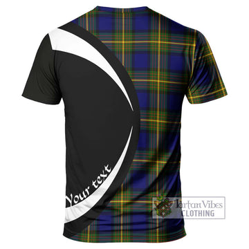 Muir Tartan T-Shirt with Family Crest Circle Style