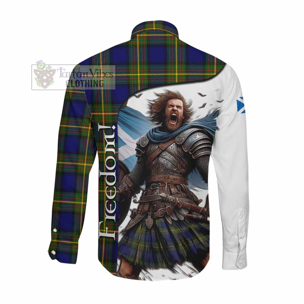 Tartan Vibes Clothing Muir Crest Tartan Long Sleeve Button Shirt Inspired by the Freedom of Scottish Warrior